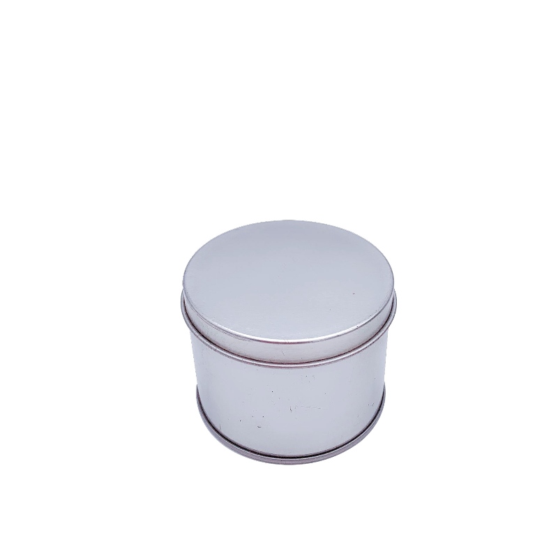 Потребителски луксозен кръг с капак големи ароматизирани свещи калай може да цитронела свещни кутии (65mm * 50mm)